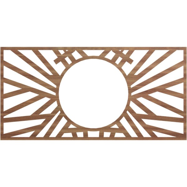Ekena Millwork Hoover Wood Fretwork Pierced Ceiling Medallion, Walnut, 40"W x 20"H x 14 3/4"ID x 3/8"T CMWP40X20X0375HOWA - main